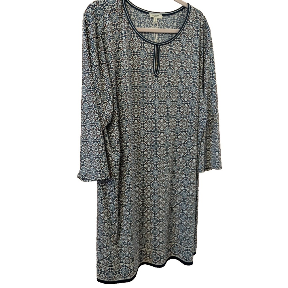 MAX STUDIO WOMAN Multi A-Line Dress Medallions  Size 3X  NEW NWT